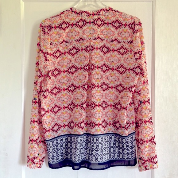 Anthropologie Brand (HD in Paris) Geometric Print Popover L-Sleeve - Picture 3 of 7